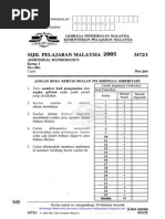 Add Maths Sebenar SPM 2005