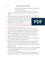 Assignment On Time Value of Money