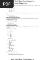 Squares, Square Roots and Cube Roots