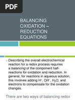 Balancing Oxidation - Reduction Equations