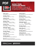 CTVOlympicCoverage Schedule