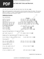 Speedmaths Shortcuts