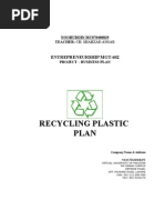 Entrepreneurship Plastic Recycling Project