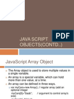 Java Script Objects (Contd) Class 3