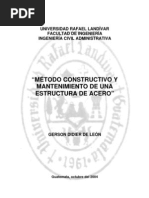 Metodo Constructivo y Mantenimeinto de Estructuras de Acero