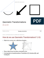 Geometric Transformations: 2D and 3D