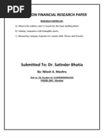 Report On Financial Research Paper. - Nilesh Mashru - Roll No. 28pdf