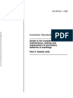 As 2676.2-1992 Guide To The Installation Maintenance Testing and Replacement of Secondary Batteries in Buildi