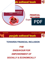 Punjab National Bank Financial Inclusion: Experience Sharing