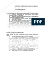 Maintenance Schedule For Fire Alarm Addressable System