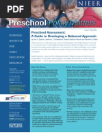 Preschool Assessment: A Guide To Developing A Balanced Approach