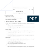 1 Stream Ciphers vs. Block Ciphers: Lecture Notes 13: Private-Key Encryption in Practice