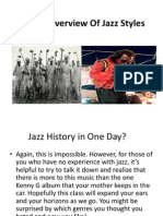 A Brief Overview of Jazz Styles