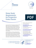 Home Study Requirements For Prospective Foster Parents - 2011