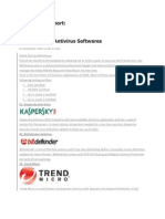 Project Report Antivirus Word Document