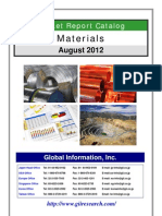 Materials Market Report Catalog - August 2012