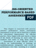 Process-Oriented Performance Based Assessment