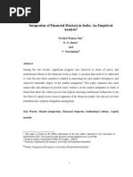 Integration of Financial Markets in India: An Empirical Analysis