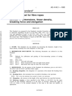 As 4143.1-1993 Methods of Test For Fibre Ropes Dimensions Linear Density Breaking Force and Elongation