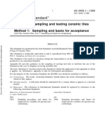 As 4459.1-1999 Methods of Sampling and Testing Ceramic Tiles Sampling and Basis For Acceptance