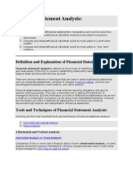 Analysis of Financial Statement