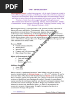 Electromagnetic Theory: Unit - 1 Introduction