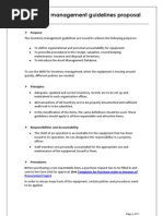 LOG 2 6 WAREHOUSE GUIDELINES Inventory Guidelines Proposal