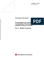 As 4955.1-2003 Transportable Gas Cylinders - Compatibility of Cylinder and Valve Materials With Gas Contents