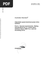 As 61800.4-2007 Adjustable Speed Electrical Power Drive Systems General Requirements - Rating Specifications