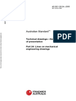 As ISO 128.24-2005 Technical Drawings - General Principles of Presentation Lines On Mechanical Engineering DR