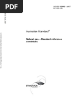 As ISO 13443-2007 Natural Gas - Standard Reference Conditions