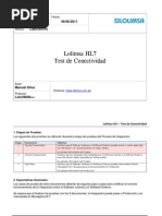 Test de Conectividad - Laboratorio HL7 - Lolimsa