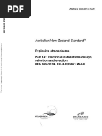 As NZS 60079.14-2009 Explosive Atmospheres Electrical Installations Design Selection and Erection (IEC 60079