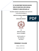 Investment Decision Making Pattern of Investors...