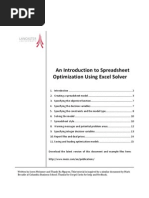 Spreadsheet Optimization Solver