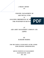 Project Report of Axis Mutual Fund by Kamal Sharma