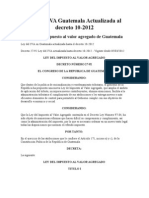 Ley Del IVA Guatemala Actualizada Al Decreto 10