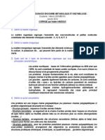 BIOCHIMIE METABOLIQUE ET ENZYMO - Sujet Et Corrigé H.Haidous