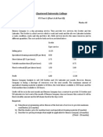 Chartered University College: F5 Test 1 (Part A & Part B)