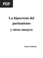 Emma Goldman-La Hipocresia Del Puritanismo y Otros Ensayos