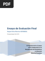 El Programa de Los 12 Pasos Como Coadyuvante en La Recuperación Del Alcoholismo y La Neurosis Obsesiva/Impulsiva