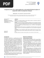 Comparison of Low Dose, Single Loading Dose, and Standard Pritchard Regimen of Magnesium Sulfate in Antepartum Eclampsia