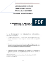 Weber y El Debate Por El Método de Las Ciencias Del Espíritu (Apuntes de Cátedra) - Osvaldo Blanco