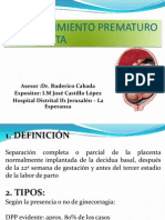 Desprendimiento Prematura de Placenta