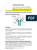 2 - Resumo Receptores Do Sistema Imunologico (BCR, TCR e MHC)