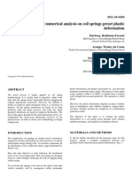 Experimental and Numerical Analysis On Coil Springs Preset Plastic Deformation