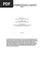 The Quality of Primary Education: A Case Study of Madurai and Villupuram Districts in Tamil Nadu, India