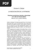 Introducción A La Negociación de La Intimidad. Viviana Zelizer