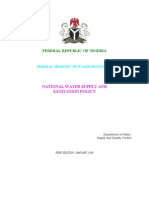 National Water Supply and Sanitation Policy