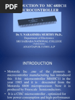 Introduction To 68HC11 MICROCONTROLLER